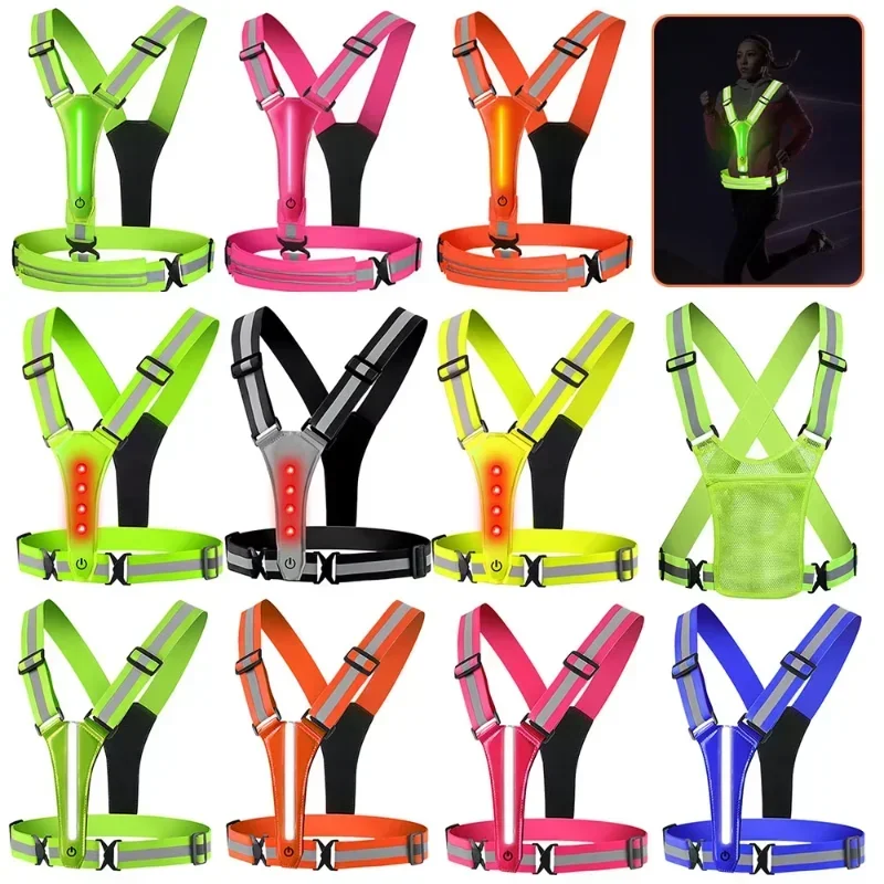 Running Gear Lights - Kamizelka odblaskowa LED do biegania, kamizelka