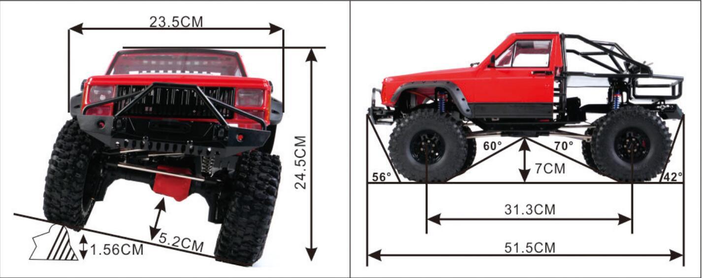 Axing RC Crawler, Cherokee Roc – Running Gear Car recenzja i cena